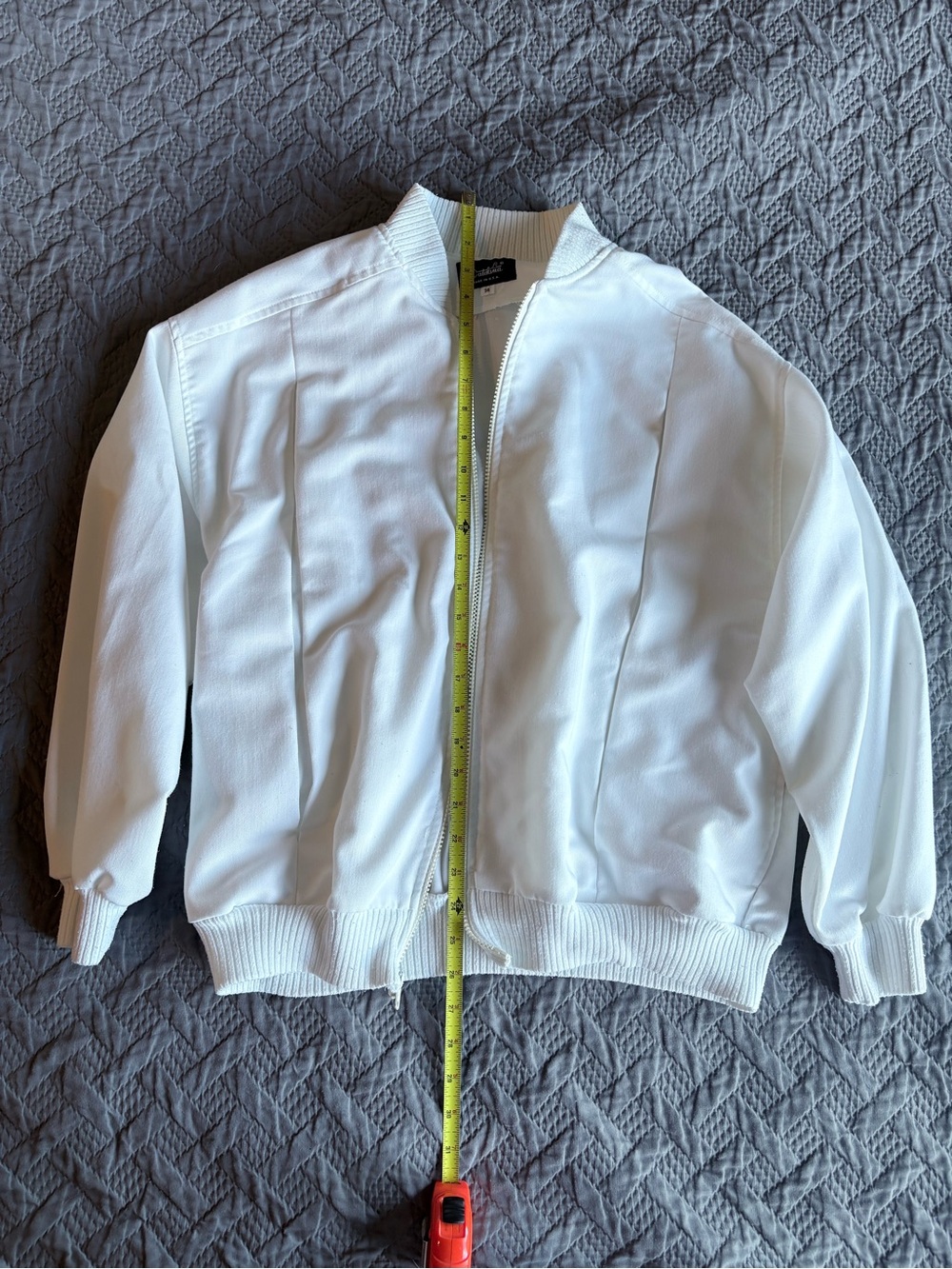 Catalina White Zip-Front Bomber